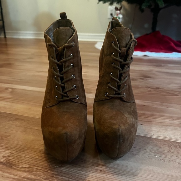 Camel Suede high-heeled bootie | 8 | Aldo - Picture 2 of 7